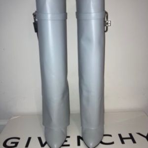 Grey Givenchy Tall Shark Lock Boots